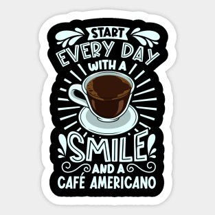 Smile with Café Americano Sticker